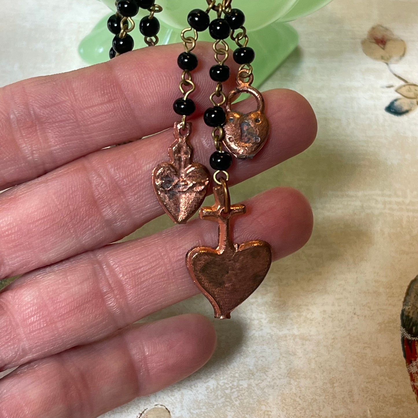 Tres Corazones, Milagro Earrings.